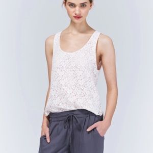 Aritzia Talula Betty Light Pink Lace Tank